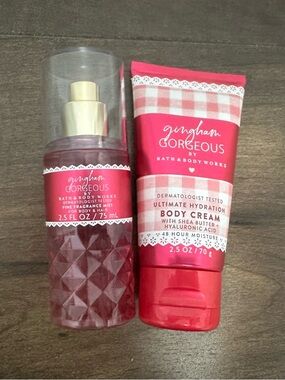 Bath & Body Works Gingham Gorgeous - Pink Body Cream & Fragrance Mist